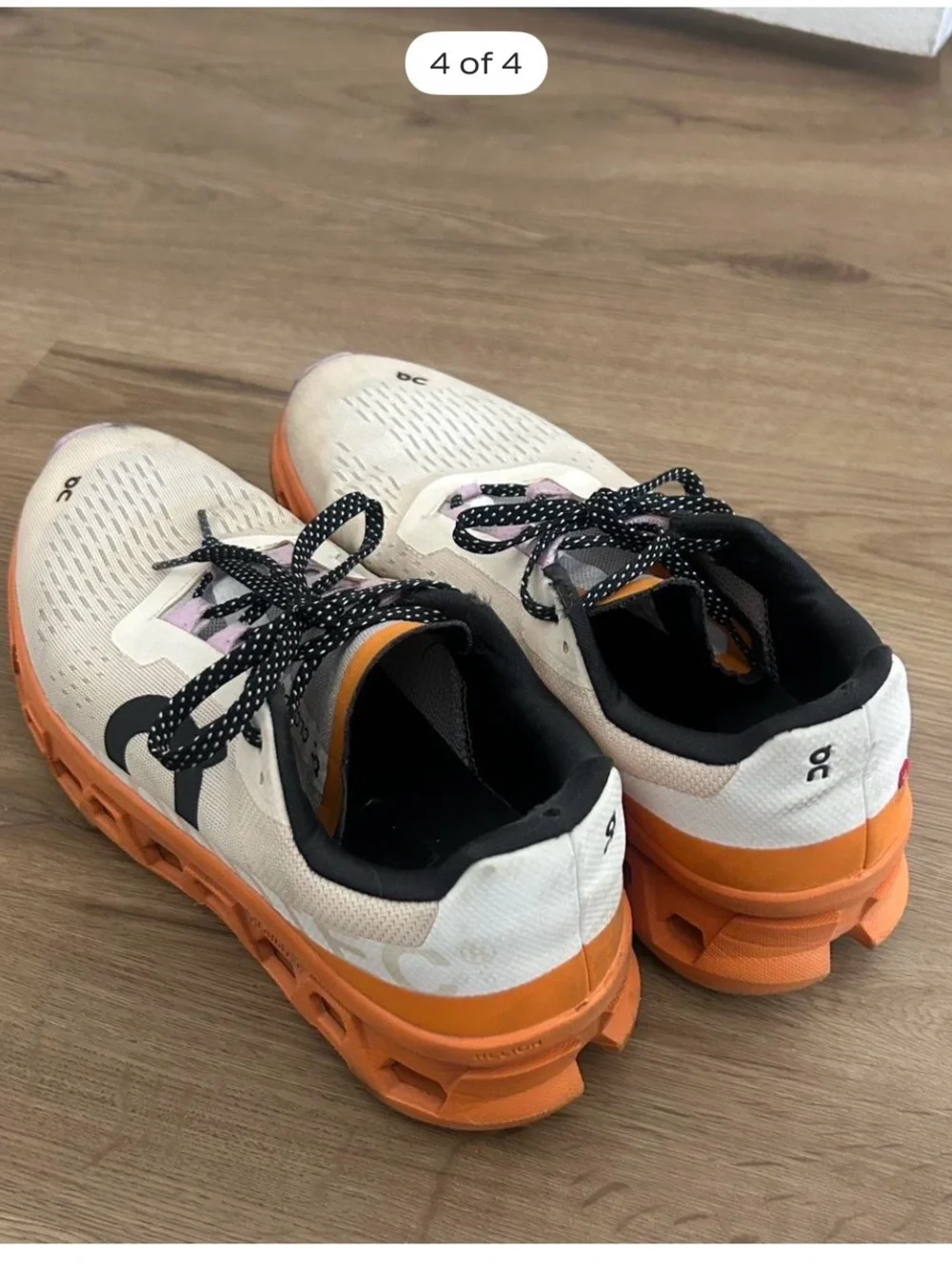 On Running Women's Cloudmonster in Cream, Orange & Black